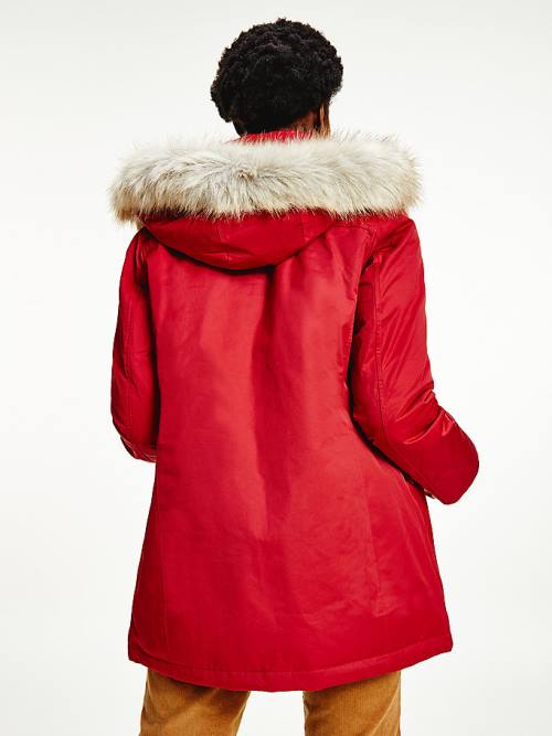 Tommy Hilfiger Essential Padded Parka Jassen Dames Rood | TH639TZF