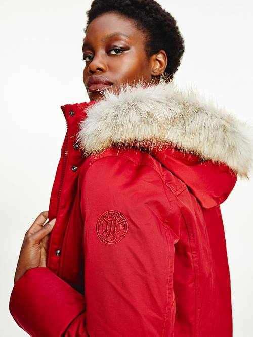 Tommy Hilfiger Essential Padded Parka Jassen Dames Rood | TH639TZF