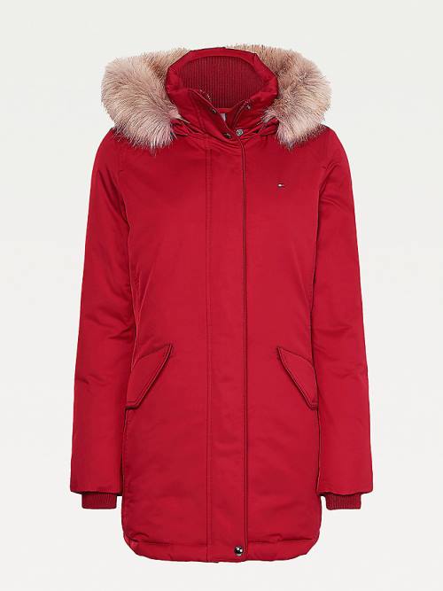 Tommy Hilfiger Essential Padded Parka Jassen Dames Rood | TH639TZF