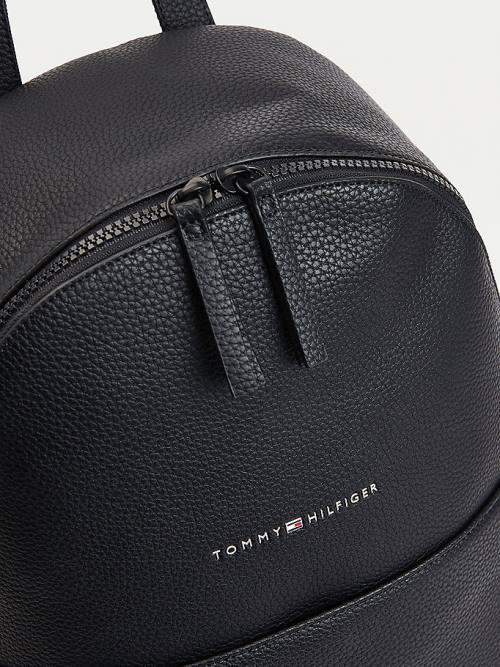 Tommy Hilfiger Essential Pebble Grain Backpack Tassen Heren Zwart | TH469LNO