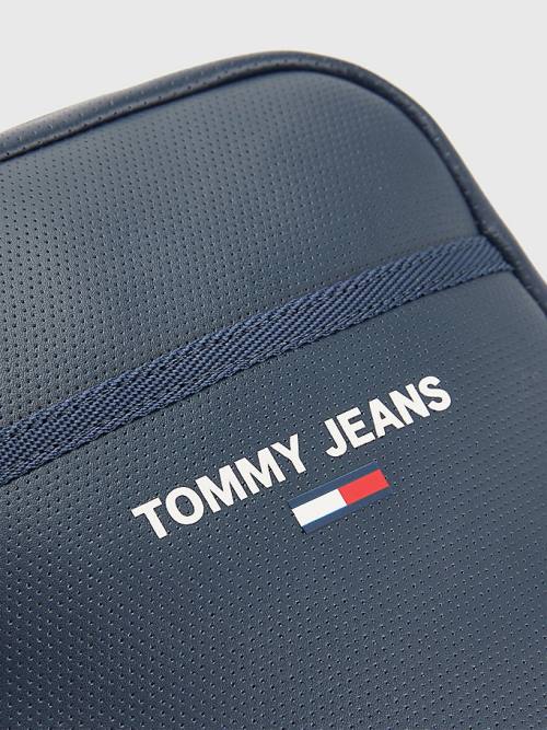 Tommy Hilfiger Essential Perforated Reporter Tassen Heren Blauw | TH196JDH