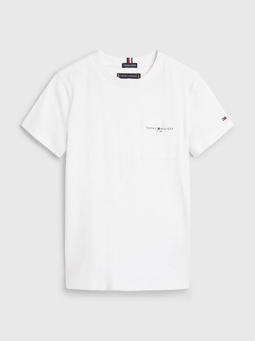 Tommy Hilfiger Essential Pocket T-shirts Jongens Wit | TH469RBH