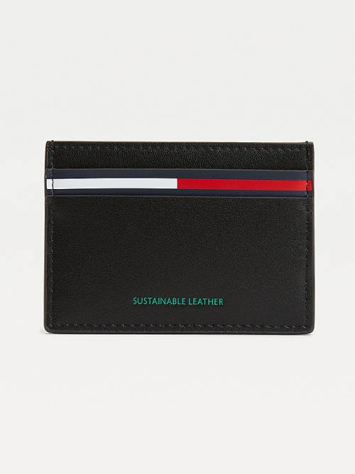 Tommy Hilfiger Essential Recycled Leren Card Holder Portefeuille Heren Zwart | TH142ODV