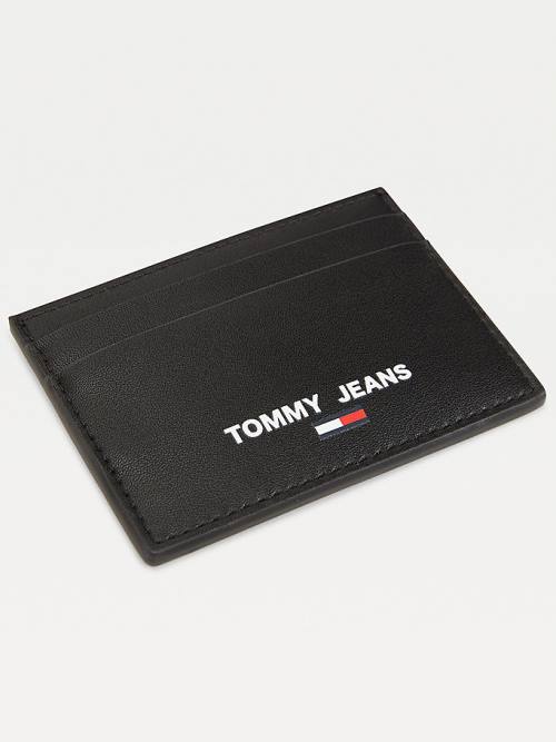 Tommy Hilfiger Essential Recycled Leren Card Holder Portefeuille Heren Zwart | TH142ODV