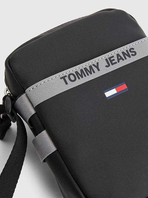 Tommy Hilfiger Essential Reflective Reporter Tassen Heren Zwart | TH732IPM