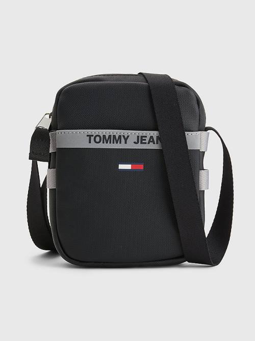 Tommy Hilfiger Essential Reflective Reporter Tassen Heren Zwart | TH732IPM