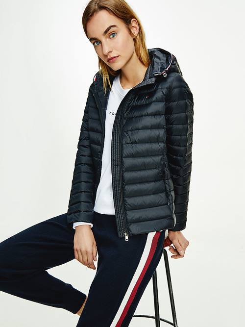 Tommy Hilfiger Essential Removable Hood Down Jassen Dames Zwart | TH398EXR