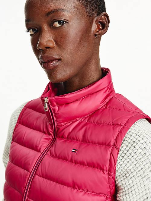 Tommy Hilfiger Essential Removable Hood Down Vest Jassen Dames Rood | TH461VWH