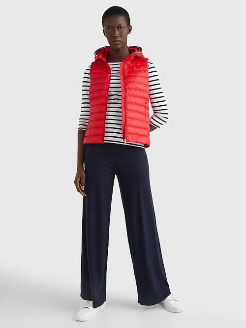 Tommy Hilfiger Essential Removable Hood Down Vest Jassen Dames Rood | TH530VZY