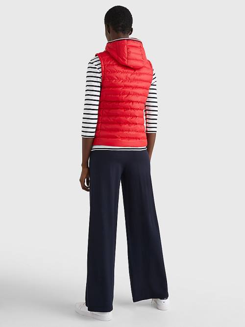 Tommy Hilfiger Essential Removable Hood Down Vest Jassen Dames Rood | TH530VZY