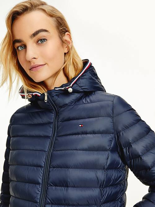 Tommy Hilfiger Essential Removable Hood Down Jassen Dames Blauw | TH689FQE