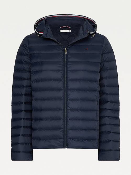 Tommy Hilfiger Essential Removable Hood Down Jassen Dames Blauw | TH689FQE