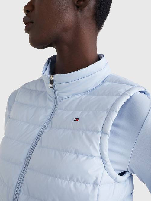 Tommy Hilfiger Essential Removable Hood Down Vest Jassen Dames Blauw | TH701VKD