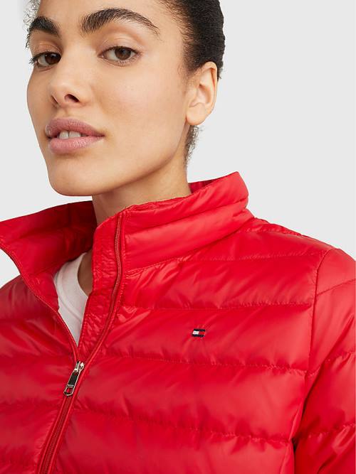 Tommy Hilfiger Essential Removable Hood Down Jassen Dames Rood | TH714DXT