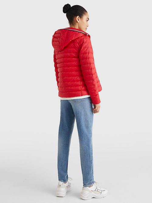 Tommy Hilfiger Essential Removable Hood Down Jassen Dames Rood | TH714DXT