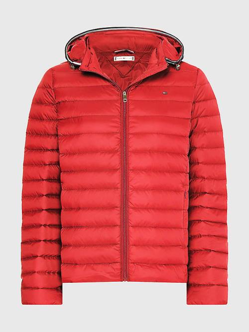 Tommy Hilfiger Essential Removable Hood Down Jassen Dames Rood | TH714DXT