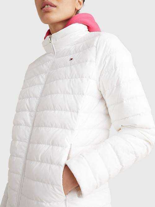 Tommy Hilfiger Essential Removable Hood Down Jassen Dames Wit | TH871PEI