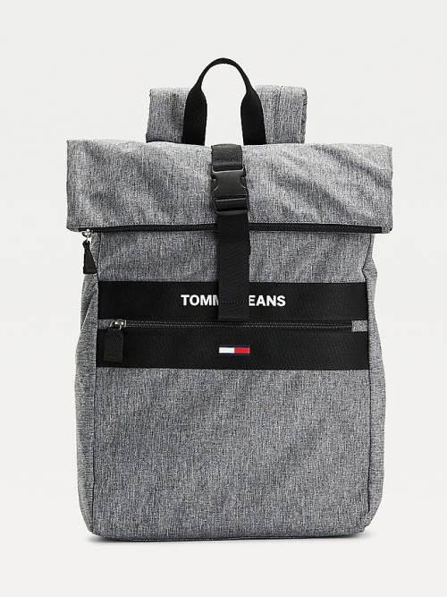 Tommy Hilfiger Essential Roll-Top Backpack Tassen Heren Grijs | TH396ULP