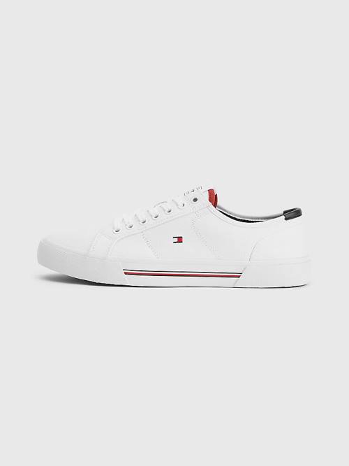 Tommy Hilfiger Essential Signature Canvas Sneakers Heren Wit | TH290TUX