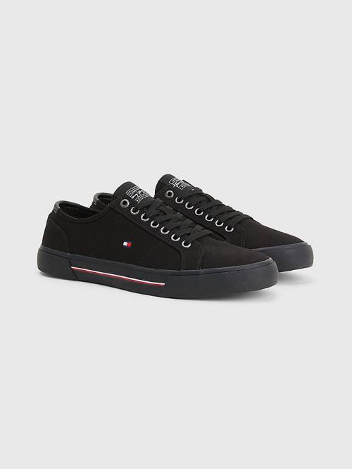 Tommy Hilfiger Essential Signature Canvas Sneakers Heren Zwart | TH516IGY