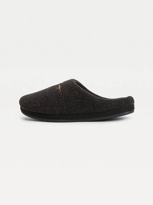 Tommy Hilfiger Essential Signature Home Slippers Dames Zwart | TH175BUT