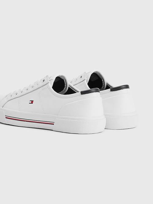 Tommy Hilfiger Essential Signature Leren Sneakers Heren Wit | TH604AYT