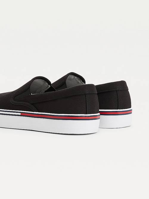 Tommy Hilfiger Essential Signature Slip-On Sneakers Heren Zwart | TH832KCX