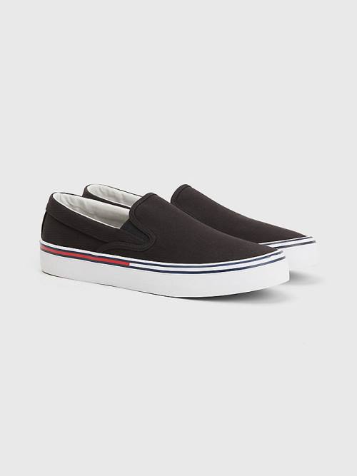 Tommy Hilfiger Essential Signature Slip-On Sneakers Heren Zwart | TH832KCX