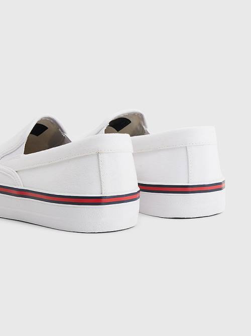 Tommy Hilfiger Essential Signature Slip-On Sneakers Heren Wit | TH917EIC