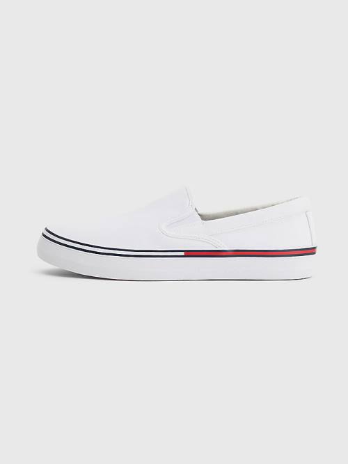 Tommy Hilfiger Essential Signature Slip-On Sneakers Heren Wit | TH917EIC