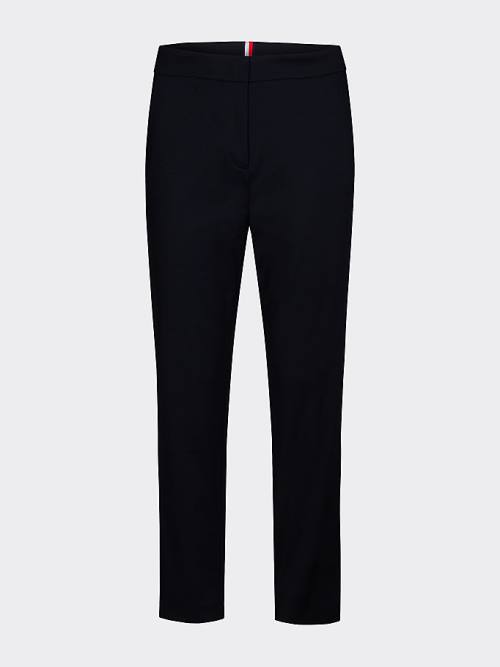 Tommy Hilfiger Essential Slim Fit Ankle Length Broek Dames Blauw | TH941EZW