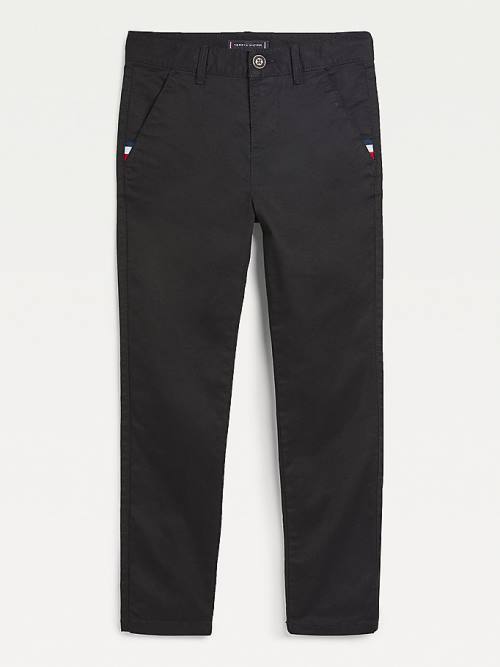 Tommy Hilfiger Essential Slim Fit Chinos Broek Jongens Zwart | TH139QAZ