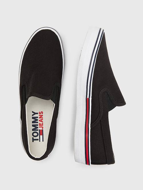 Tommy Hilfiger Essential Slip On Sneakers Dames Zwart | TH835MOX