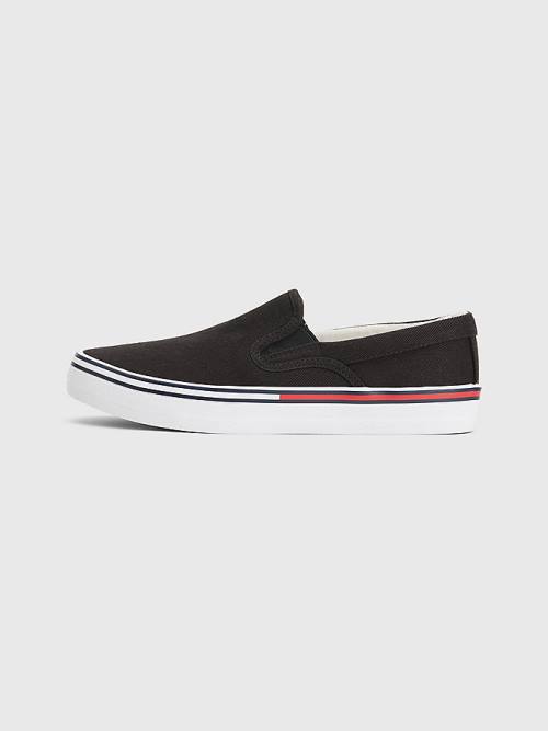 Tommy Hilfiger Essential Slip On Sneakers Dames Zwart | TH835MOX