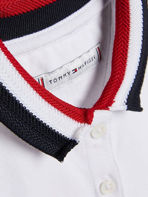 Tommy Hilfiger Essential Stripe Collar Polo Jurken Meisjes Wit | TH630XYU