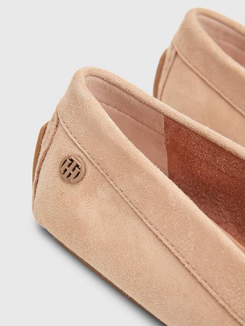 Tommy Hilfiger Essential Suede Moccasins Loafers Dames Beige | TH675VXE