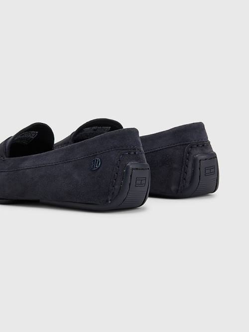 Tommy Hilfiger Essential Suede Moccasins Loafers Dames Blauw | TH832CNW