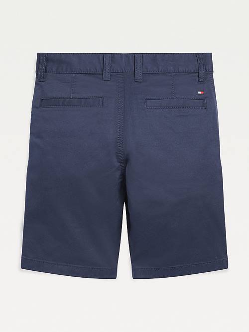 Tommy Hilfiger Essential TH Flex Chino Shorts Broek Jongens Blauw | TH746RIN