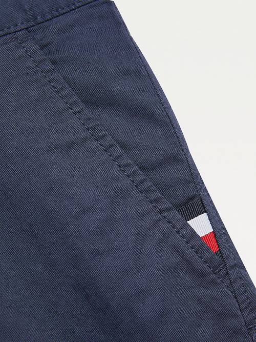 Tommy Hilfiger Essential TH Flex Chino Shorts Broek Jongens Blauw | TH746RIN