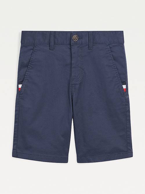 Tommy Hilfiger Essential TH Flex Chino Shorts Broek Jongens Blauw | TH746RIN