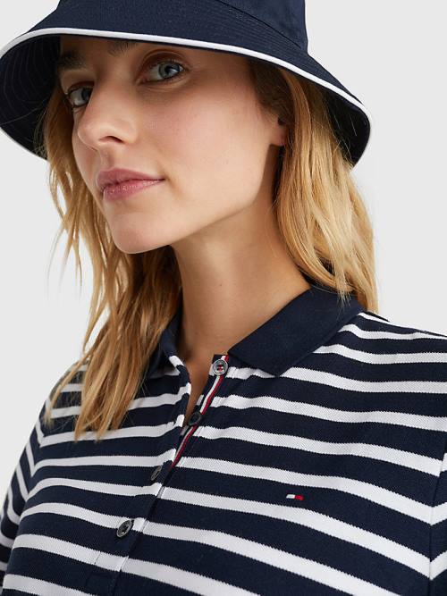 Tommy Hilfiger Essentials Stripe Poloshirt Dames Blauw | TH062XIF