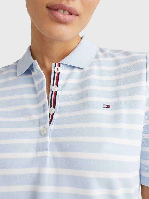 Tommy Hilfiger Essentials Stripe Poloshirt Dames Blauw | TH901MHA