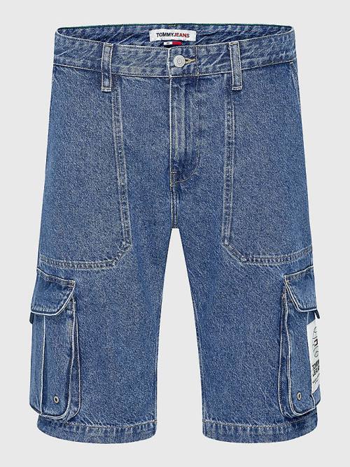 Tommy Hilfiger Ethan Relaxed Fit Cargo Korte Broek Heren Denim | TH580QNA