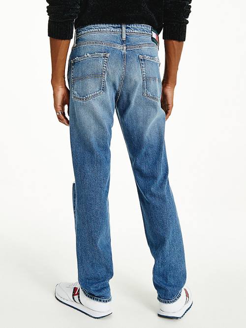 Tommy Hilfiger Ethan Straight Relaxed Distressed Jeans Heren Denim | TH629ESQ