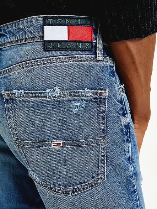 Tommy Hilfiger Ethan Straight Relaxed Distressed Jeans Heren Denim | TH629ESQ