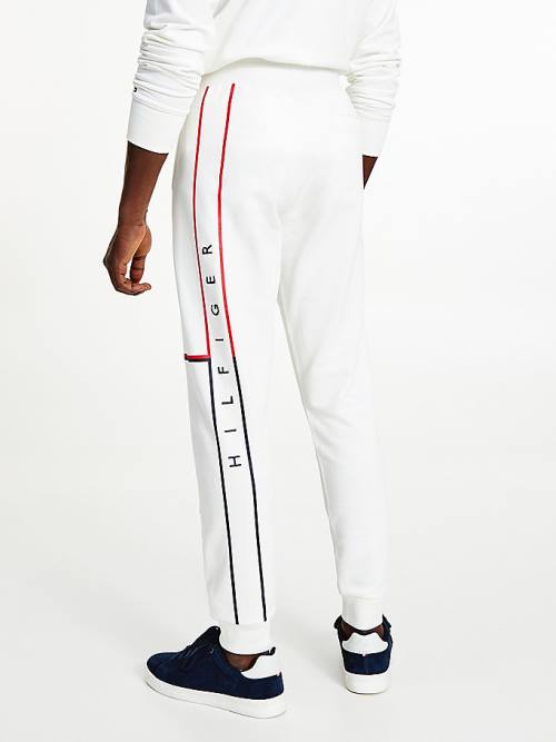 Tommy Hilfiger Exclusive Flag Logo Cuffed Joggers Broek Heren Wit | TH761XGA