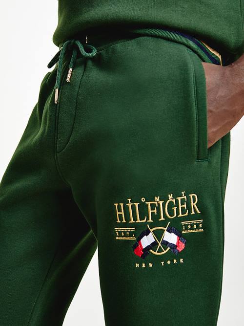 Tommy Hilfiger Exclusive Flag Logo Joggers Broek Heren Groen | TH370AES