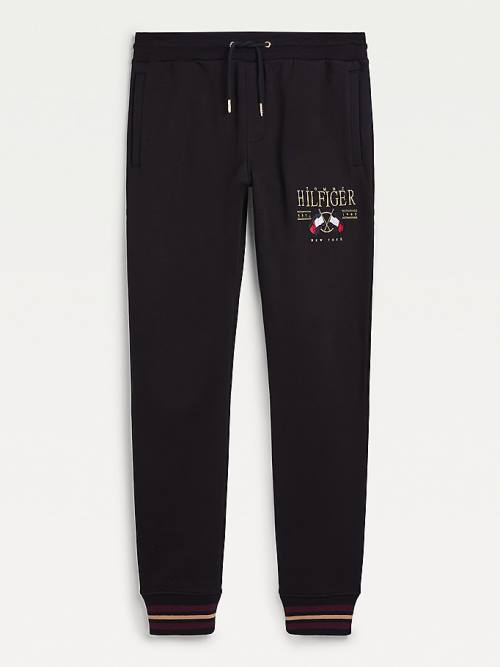 Tommy Hilfiger Exclusive Flag Logo Joggers Broek Heren Zwart | TH537PIA