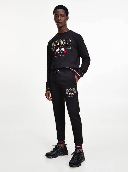 Tommy Hilfiger Exclusive Flag Logo Joggers Broek Heren Zwart | TH537PIA