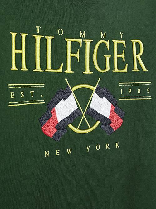 Tommy Hilfiger Exclusive Flag Logo Sweatshirts Heren Groen | TH214GZD